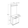 Hanah Home Soporte de Pasillo Blanco con Cajón y Estantes